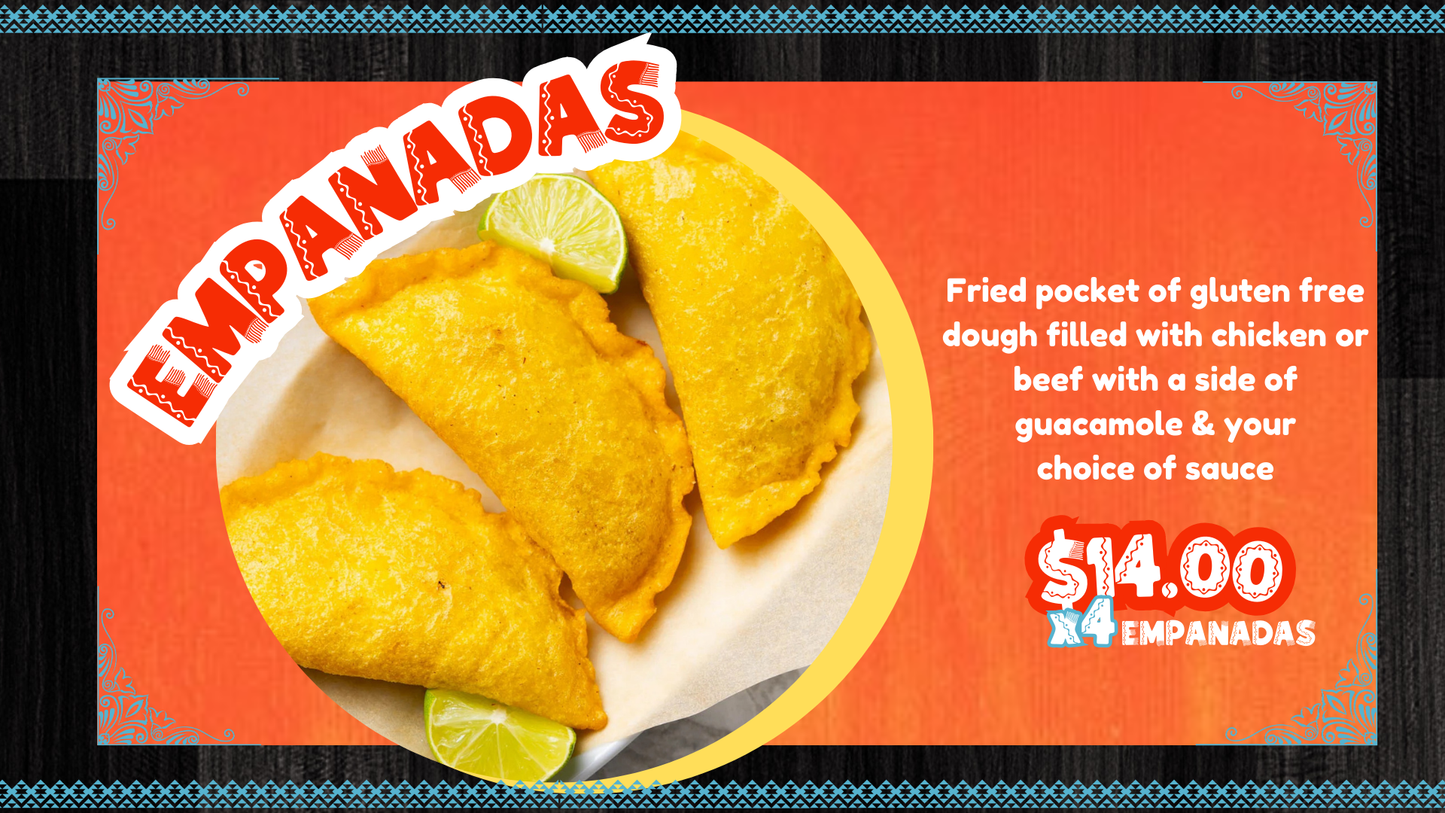 4 Empanadas for $14.00